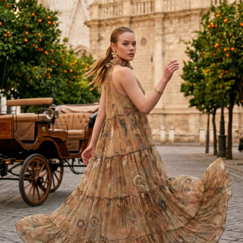 Jana Silk Boho Dress