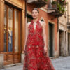 ADD35E4C-B12D-419D-A31D-EF19DC461B72 Jana Silk Boho Dress Kırmızı