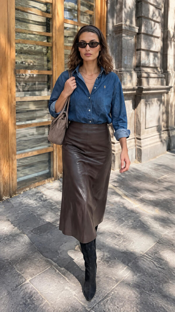 717A5D13-2DDC-45EC-BE50-79D63EA5A083 Jana Skirt Browni