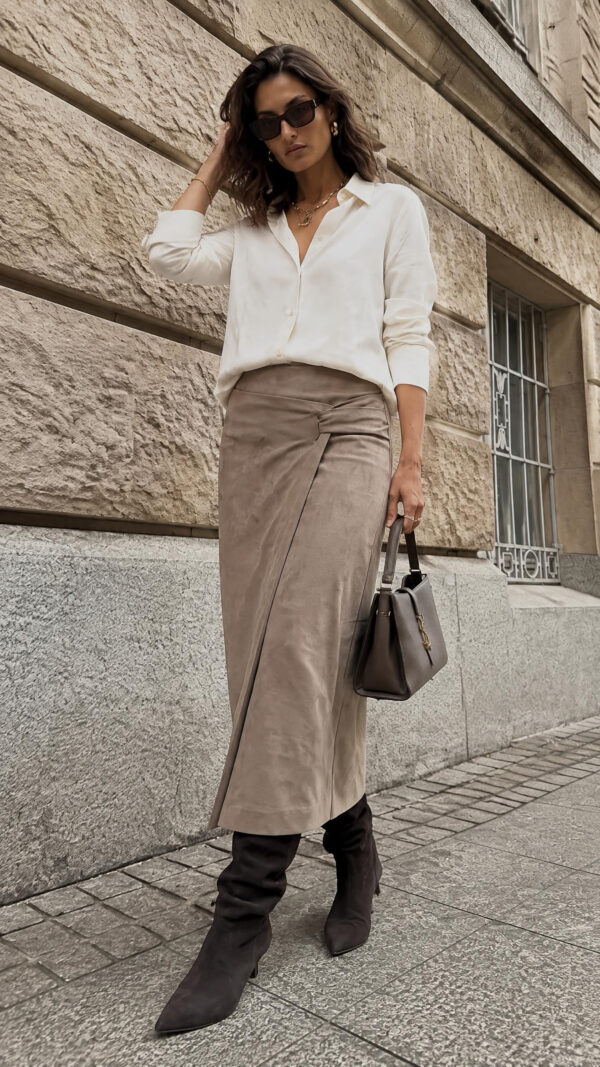 85BF7578-DF13-4832-8B2F-2F94A1BB02C1 Jana Skirt Süet